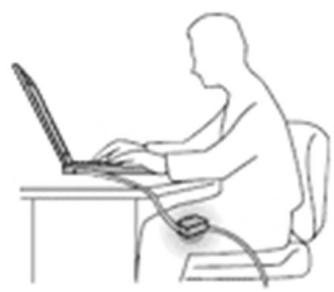 LENOVO V14 - Protégez-vous contre la chaleur que dégage le boîtier d'alimentation. - 1