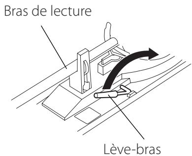 CANON LPP1000 BLACK - Soulevez le levier (lève-bras) pour lever le bras de lecture. - 1
