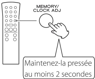 CANON LPP1000 BLACK - Maintenez pressée la touche CLOCK ADJUST au moins 2 secondes. - 1
