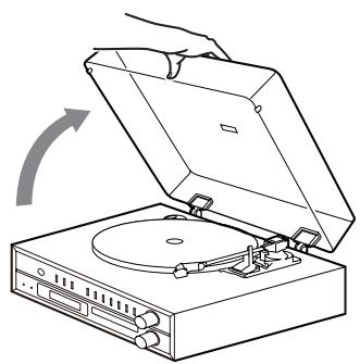CANON LPP1000 BLACK - Ouvrez lentement le couvercle de la platine. - 1