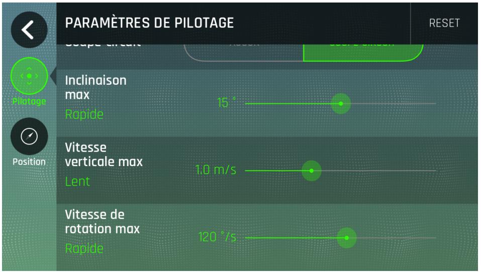 PARROT Airborne Cargo - Paramètres de pilotage - 3
