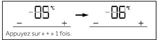 HAIER HSW59F18EIPT - Réglage de la température du réfrigérateur - 1