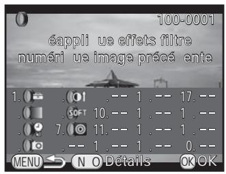 PENTAX K-500 - Pour vérifier les détails des paramètres, appuyez sur le bouton INFO. - 1