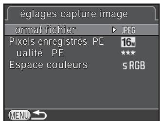 PENTAX K-500 - Réglage d'un format de fichier - 1
