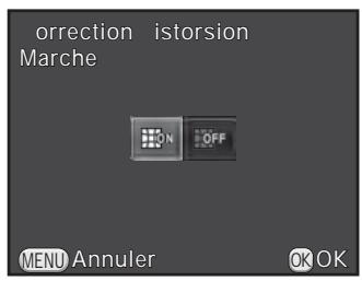 PENTAX K-500 - Utilisez le bouton de navigation (▲▶) pour sélectionner [Off] (Arrêt) ou [On] (Marche). - 1