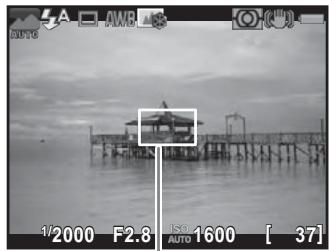 PENTAX K-500 - Positionnez le sujet à l'intérieur de la mire AF sur l'écran et pressez le déclencheur à mi-course. - 1