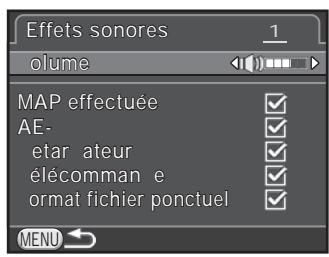 PENTAX K-500 - Réglage des effets sonores - 1