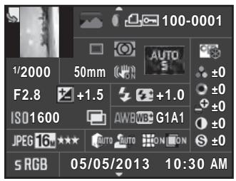 PENTAX K-500 - - Affichage_infos détaillées - 1