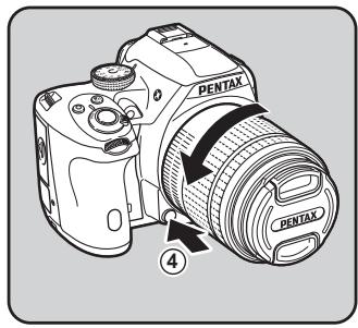 PENTAX K-500 - Pour retirer I'objectif - 1