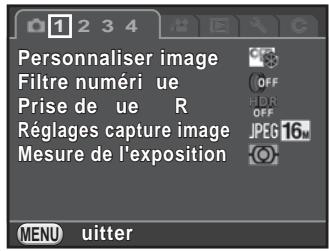 PENTAX K-500 - Appuyez deux fois sur le bouton de navigation (▶). - 1
