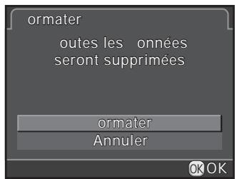 PENTAX K-500 - Appuyez sur le bouton de navigation () pour selectionner [Formater] puis appuyez sur le bouton OK. - 1