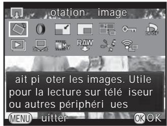 PENTAX K-500 - Éléments de la palette du mode de lecture - 1