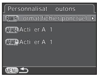 PENTAX K-500 - Sélectionnez RAW/Fx et appuyez sur le bouton de navigation (▶). - 1