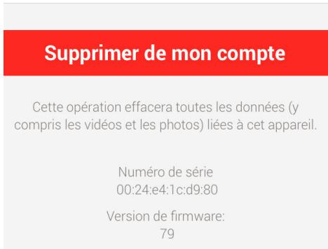 WITHINGS CAMERA HOME - Afficher la version du firmware - 5