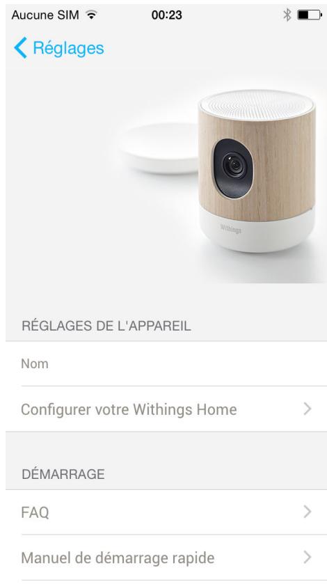 WITHINGS CAMERA HOME - Configuration du Withings Home dans l'application Withings Home - 6