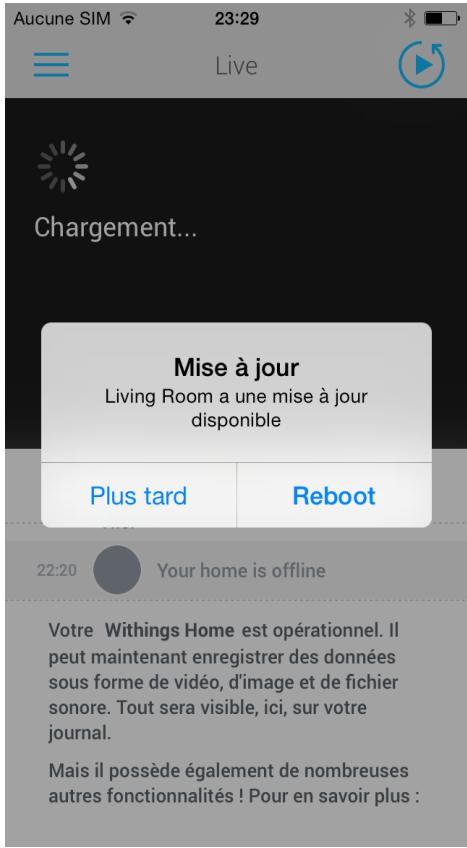 WITHINGS CAMERA HOME - Mise à niveau du firmware de Withings Home - 1