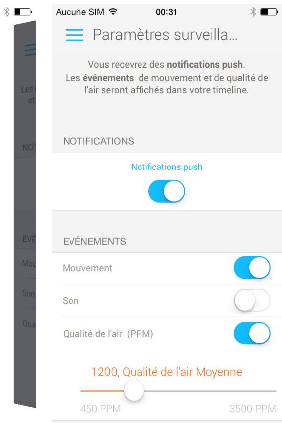 WITHINGS CAMERA HOME - Paramètres de surveillance - 2