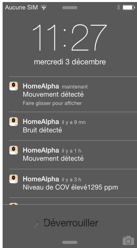 WITHINGS CAMERA HOME - Selection des notifications - 2
