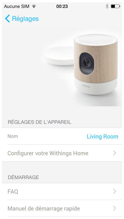 WITHINGS CAMERA HOME - Depuis l'application Withings Home. - 2