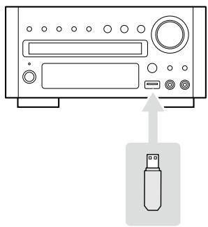 TEAC TCX350I S - Branchez votre support mémoire USB dans le connecteur USB. - 1