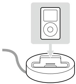 TEAC TCX350I S - Insérez l'iPod dans le dock. - 1
