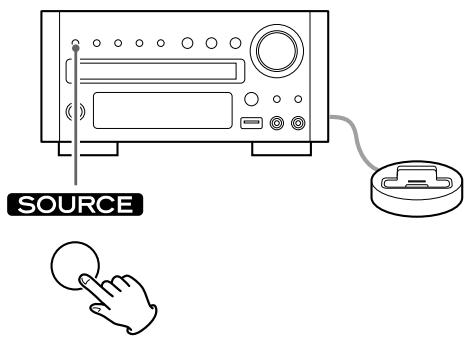 TEAC TCX350I S - Appuyez sur la touche SOURCE pour sélectionner "iPod". - 1