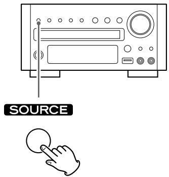 TEAC TCX350I S - Appuyez sur la touche SOURCE pour sélectionner "CD". - 1