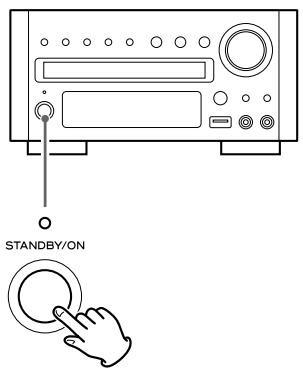 TEAC TCX350I S - Appuyez sur la touche STANDBY/ON pour allumer l'appareil. - 1