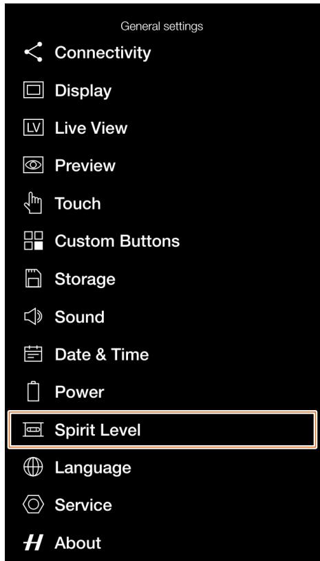 HASSELBLAD 907X 50C - Réinitialisation du niveau à bulle avec le calibrage d'usine - 1