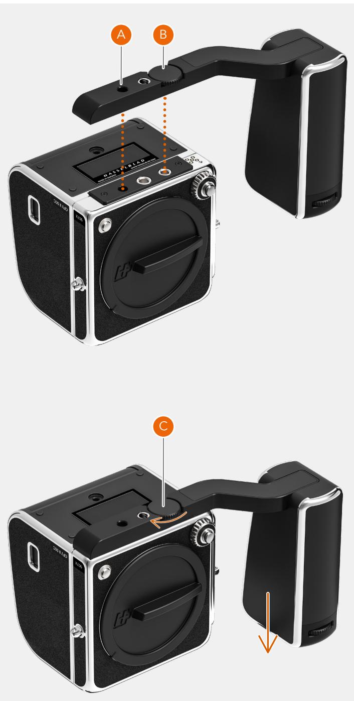 HASSELBLAD 907X 50C - FIXATION DE LA POIGNÉE DE COMMANDE - 1