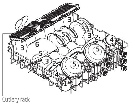 DARTY DWF4812SL - Loading the Upper and Lower Baskets - 1