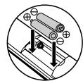 DENON DVD-1920 - Mise en place des piles - 2