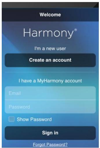 LOGITECH TELEC HARMONY SMARTC - Création d'un compte MyHarmony - 1