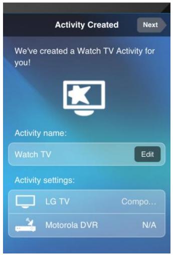LOGITECH TELEC HARMONY SMARTC - Ajout d'une activités Regarder la TV - 2