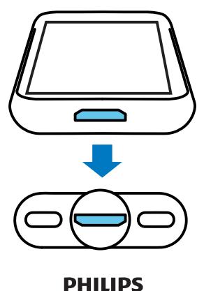 PHILIPS AS130/128792909 - Placement sur la station d'accueil et charge de votre téléphone Android - 2