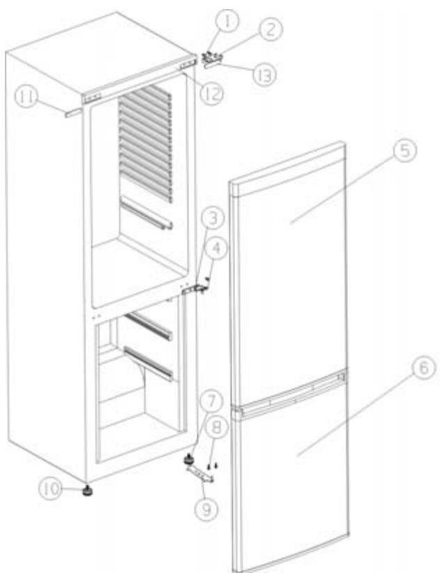 PROLINE PNFC 325 w - Inversion du sens d'ouverture de la porte - 1