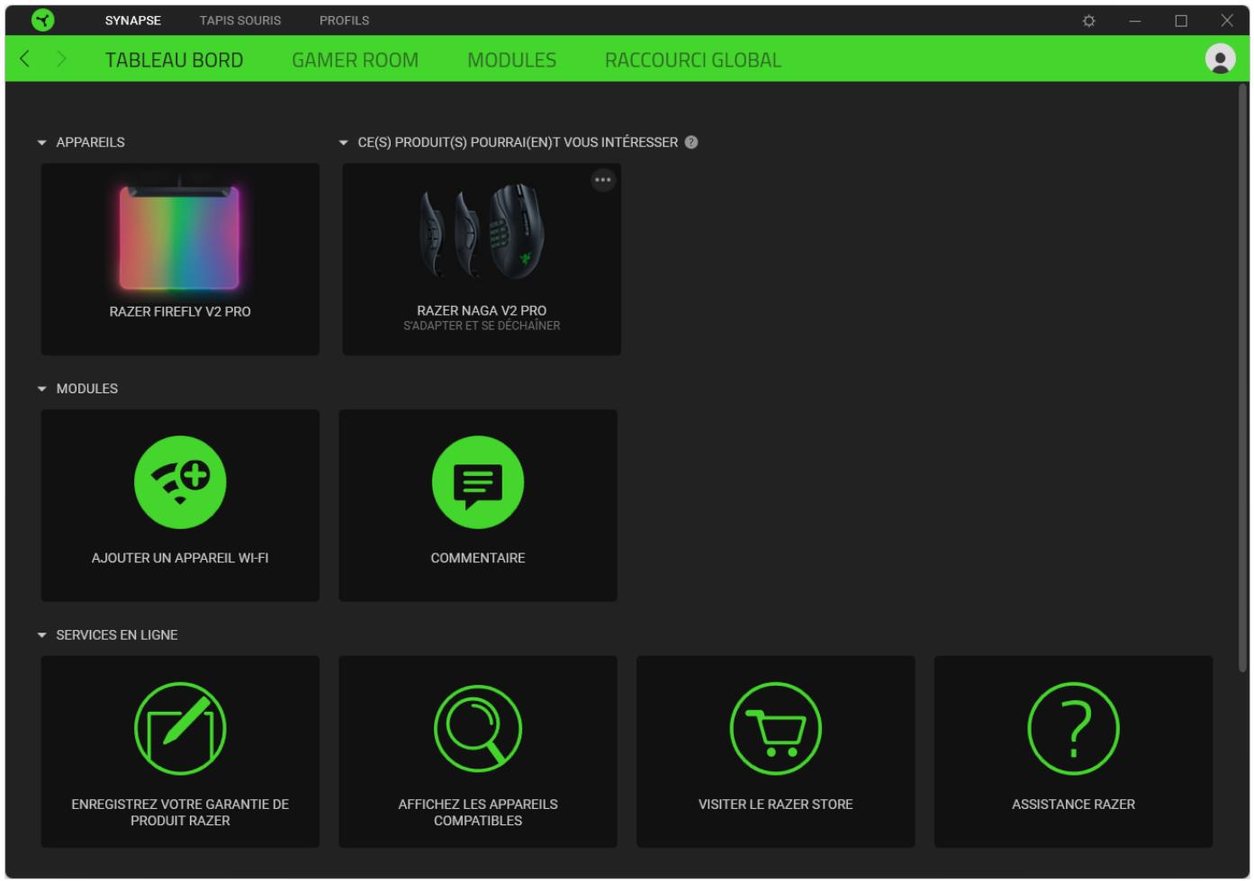 RAZER Firefly V2 - Tableau de bord - 1
