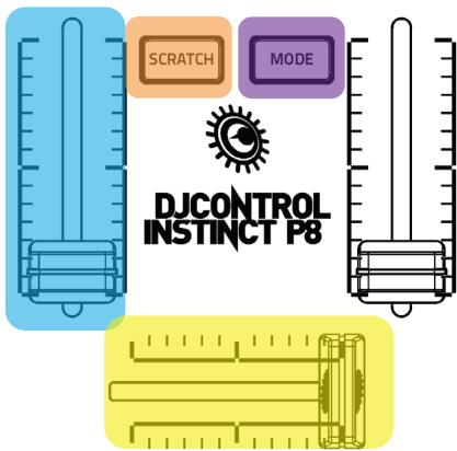 HERCULES Dj CONTROL INSTINCT P8 - VOLUME FADERS - 2