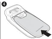 SONY ERICSSON Z520i - Pour insérer la carte SIM et la batterie - 3