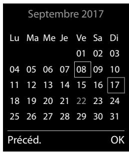 GIGASET E370A DUO BLANC - Calendrier - 1