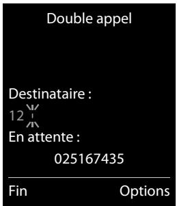 GIGASET E370A DUO BLANC - Fin du double appel - 1