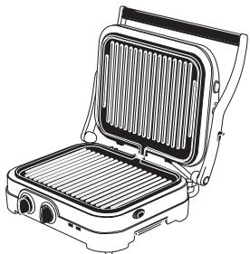 CUISINART GR47BE - Vollständig ausgeklappte Position - 2