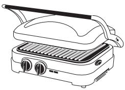 CUISINART GR47BE - Position à moitié ouverte - 2