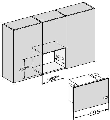 MIELE TSC223 - Dimensions d'encastrement - 2