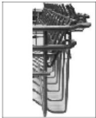 DARTY LAVE VAISSELLE DFS1010X - Rabatte les compartments à verres - 2