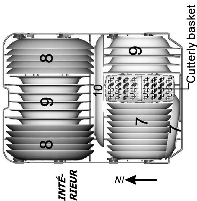 DARTY LAVE VAISSELLE DFS1010X - Remplissage des paniers selon la norme En50242 : - 6