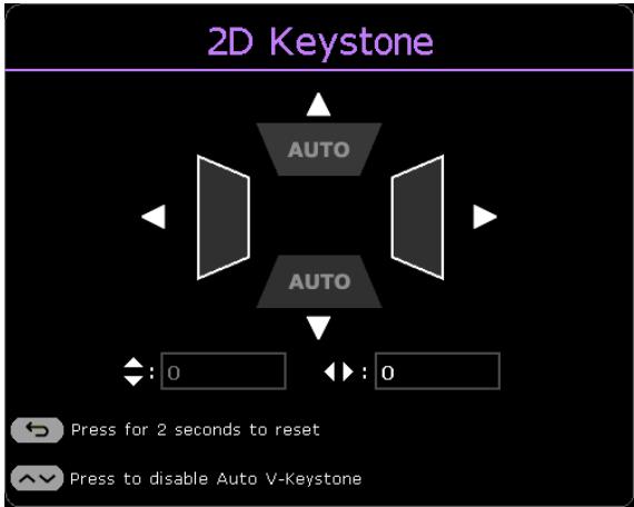 BENQ X500 - Correction trapézoidale - 1
