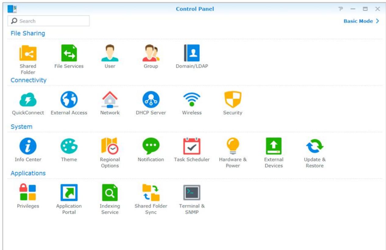 SYNOLOGY DS220 - Utilisation du Panneau de configuration - 1