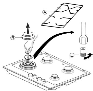 WHIRLPOOL AKT 661/IXL INOX - REEMPLACEMENT DES INJECTEURS (voir le tableau des injecteurs dans la fiche produit) - 1