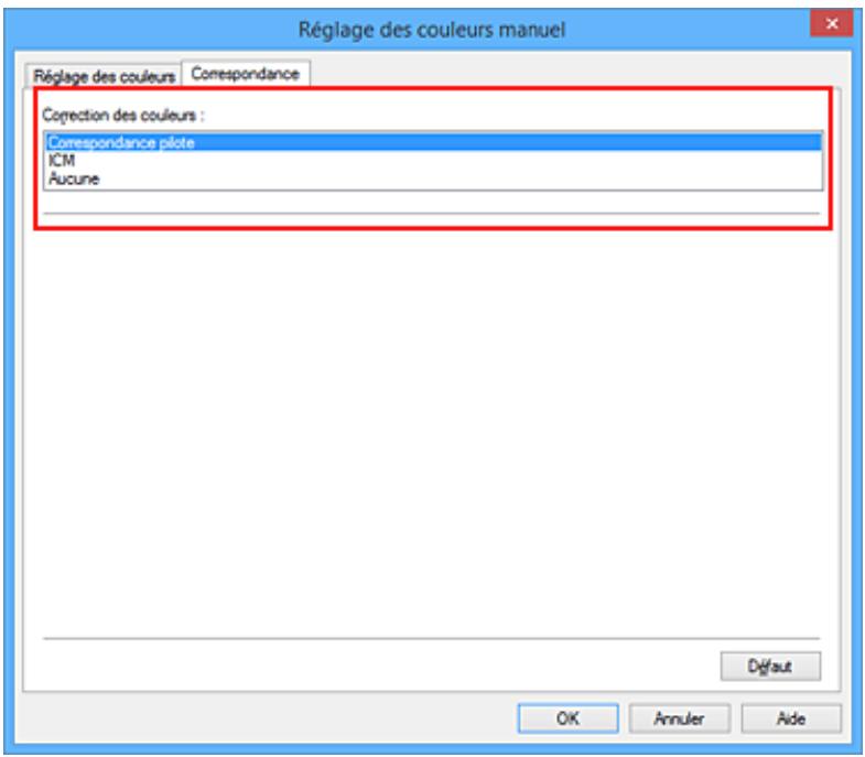 CANON G2501 - Définition de la correction des couleurs - 2